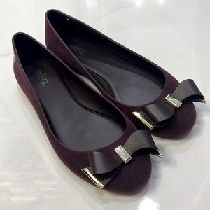Melissa shoes; Melissa women’s space love lii ballet flat bur flocked; Size 7M